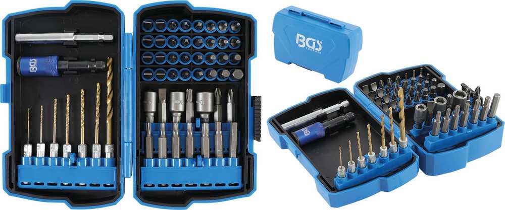 Bgs Technic Grąžtų ir antgalių rinkinys | 6,3 mm (1/4") | 55 vnt. (4811)
