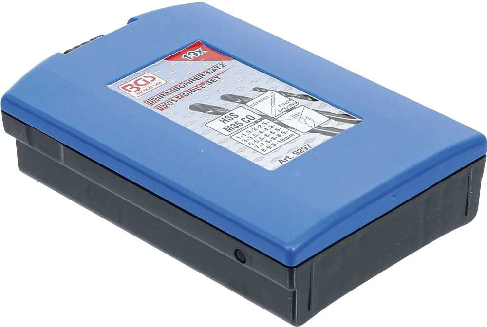 Grąžtas Bgs Technic Grąžtų rinkinys | HSS-G M35 kobalto plienas | 1 - 10 mm | 19 vnt. (9297)