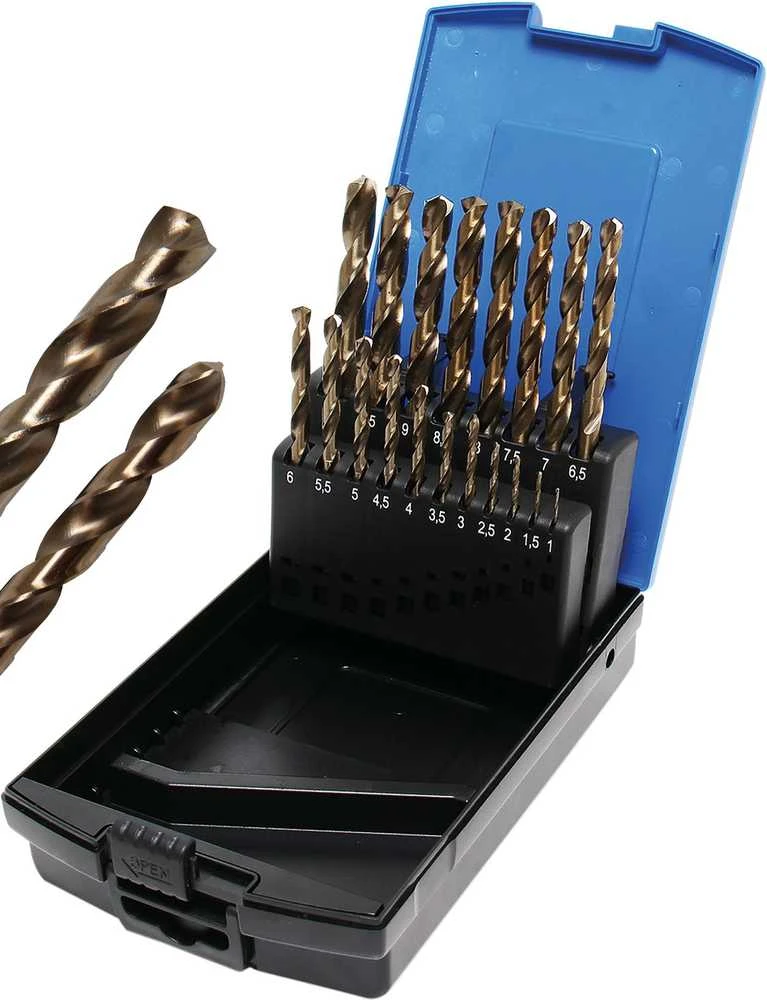 Grąžtas Bgs Technic Grąžtų rinkinys | HSS-G M35 kobalto plienas | 1 - 10 mm | 19 vnt. (9297)