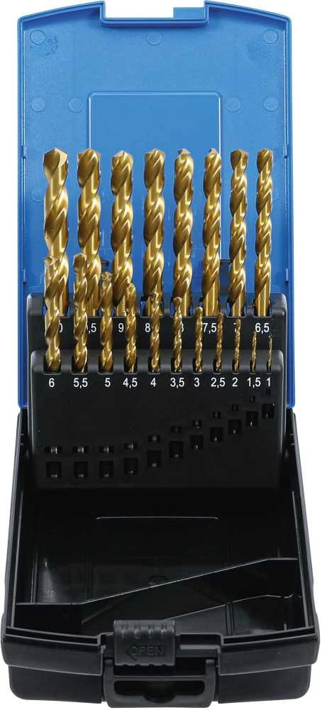 Grąžtas Bgs Technic Grąžtų rinkinys | HSS G | titano nitridas | 1 - 10 mm | 19 vnt. (2040)