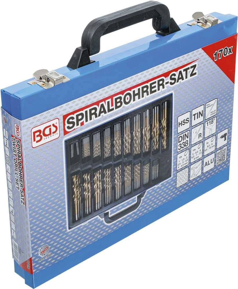 Grąžtas Bgs Technic Grąžtų rinkinys HSS | titano nitridas | 1 - 10 mm | 170 vnt. (1994)