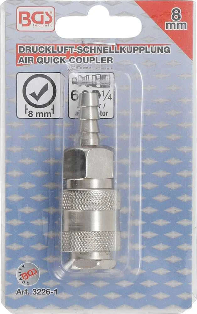 Bgs Technic Greita jungtis žarnai 8mm (lizdas) (3226-1)