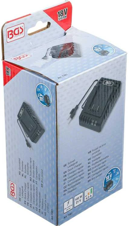 Bgs Technic Greitas įkroviklis | 4,0 A | 18 V (7381)