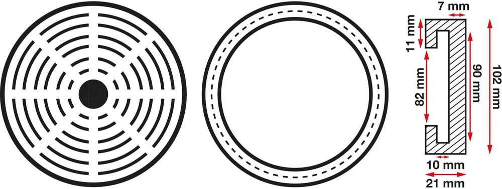 Bgs Technic Guminis padas | auto keltuvams | Ø 100 mm (6470)