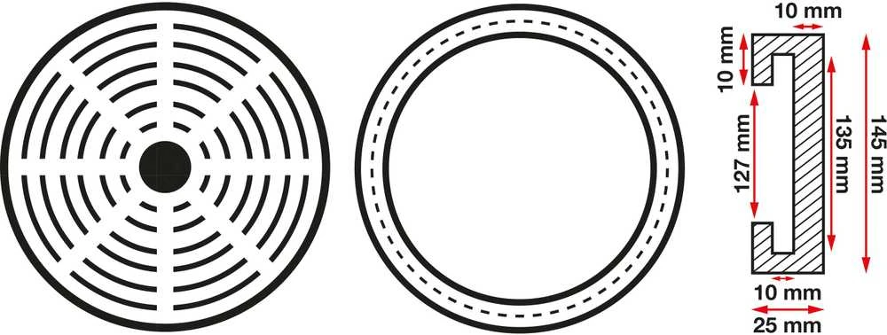 Bgs Technic Guminis padas | auto keltuvams | Ø 150 mm (6478)