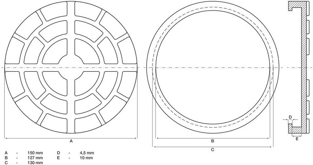 Bgs Technic Guminis padas | auto keltuvams | Ø 150 mm (7045)