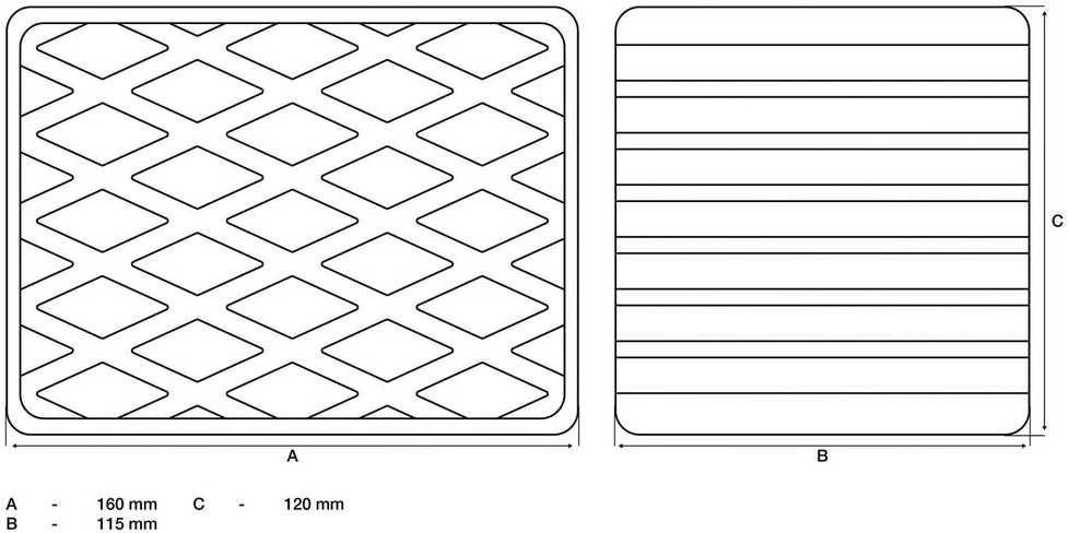 Bgs Technic Guminis padas | auto keltuvams | 160 x 120 x 115 mm (7039)