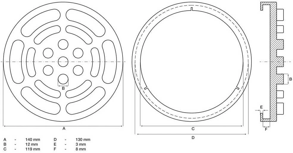 Bgs Technic Guminis padas | auto keltuvams | Ø 140 mm (7047)