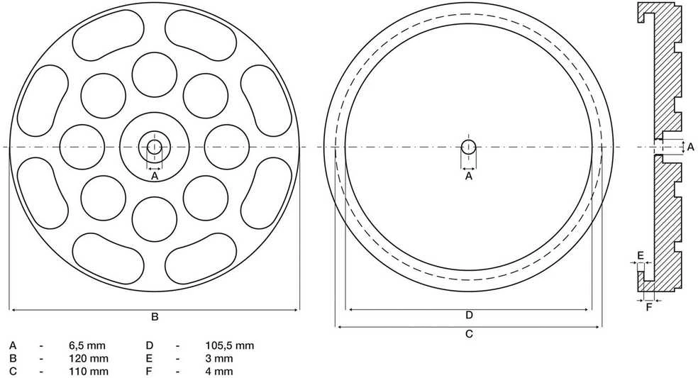 Bgs Technic Guminis padas | auto keltuvams | Ø 120 mm (7051)