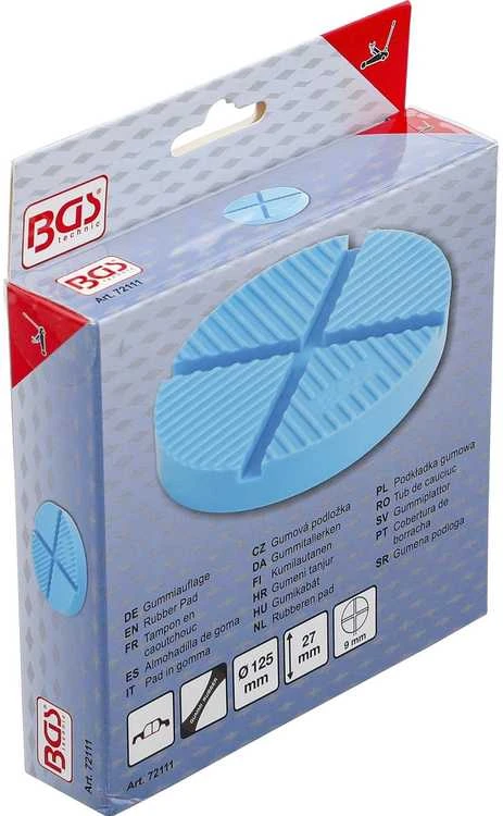 Bgs Technic Guminis padas | keltuvams ant ratukų | 125 x 27 mm (72111)