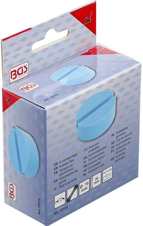 Bgs Technic Guminis padas | keltuvams ant ratukų | 75 x 35 mm (72112)