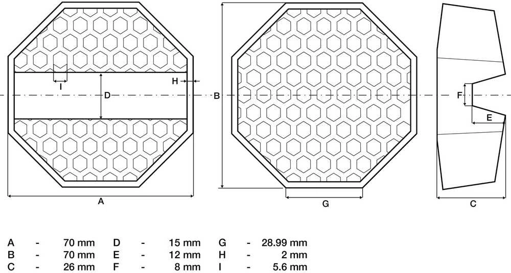 Bgs Technic Guminis padas | keltuvams ant ratukų | 70 x 70 x 26 mm (72109)
