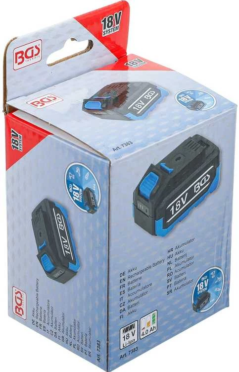 Bgs Technic Įkraunama baterija | 4,0 Ah | BGS 18 V belaidei serijai (7383)