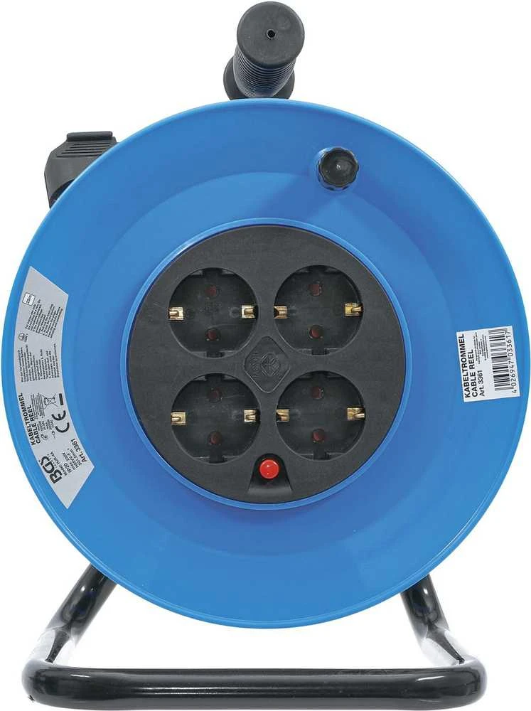 Bgs Technic Ilgintuvas su rite | 25 m | 3x1,5 mm² | 4 lizdai | 3000 W | IP20 (3361)