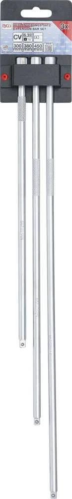 Bgs Technic Ilgintuvų rinkinys | 6.3 mm (1/4") | 300 / 380 / 450 mm | 3 vnt. (6854)