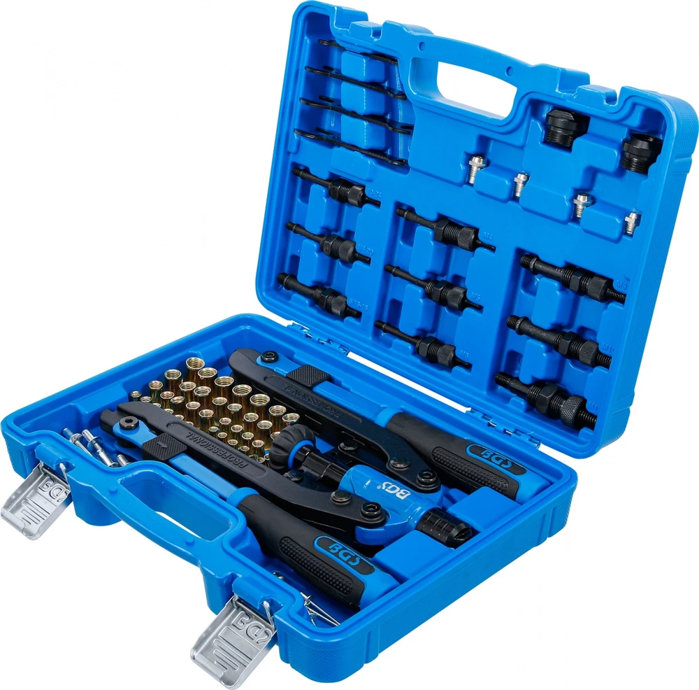 Bgs Technic Ilgų rankenų kniediklio rinkinys | aklosioms kniedėms Ø 3,2–6,4 mm ir kniedinėms veržlėms M4–M12 (74579)