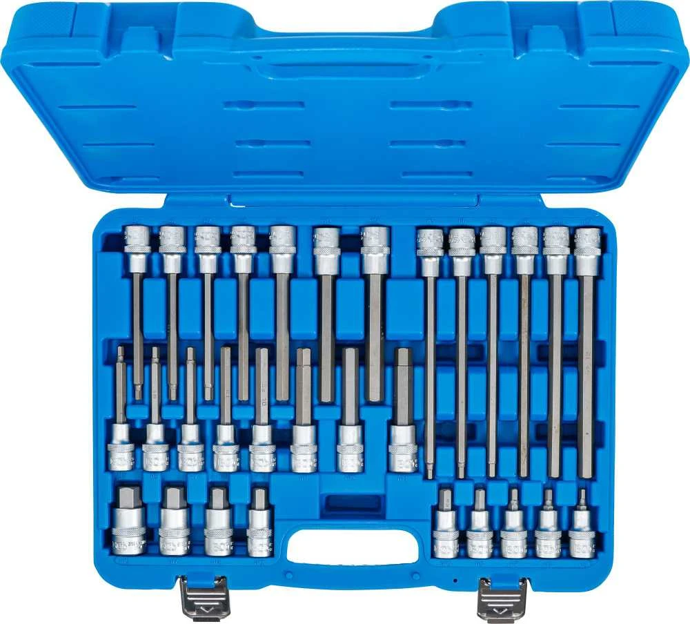Bgs Technic Įpresuotų HEX antgalių rinkinys 1/2" 5–19 mm 30 vnt. (5181)