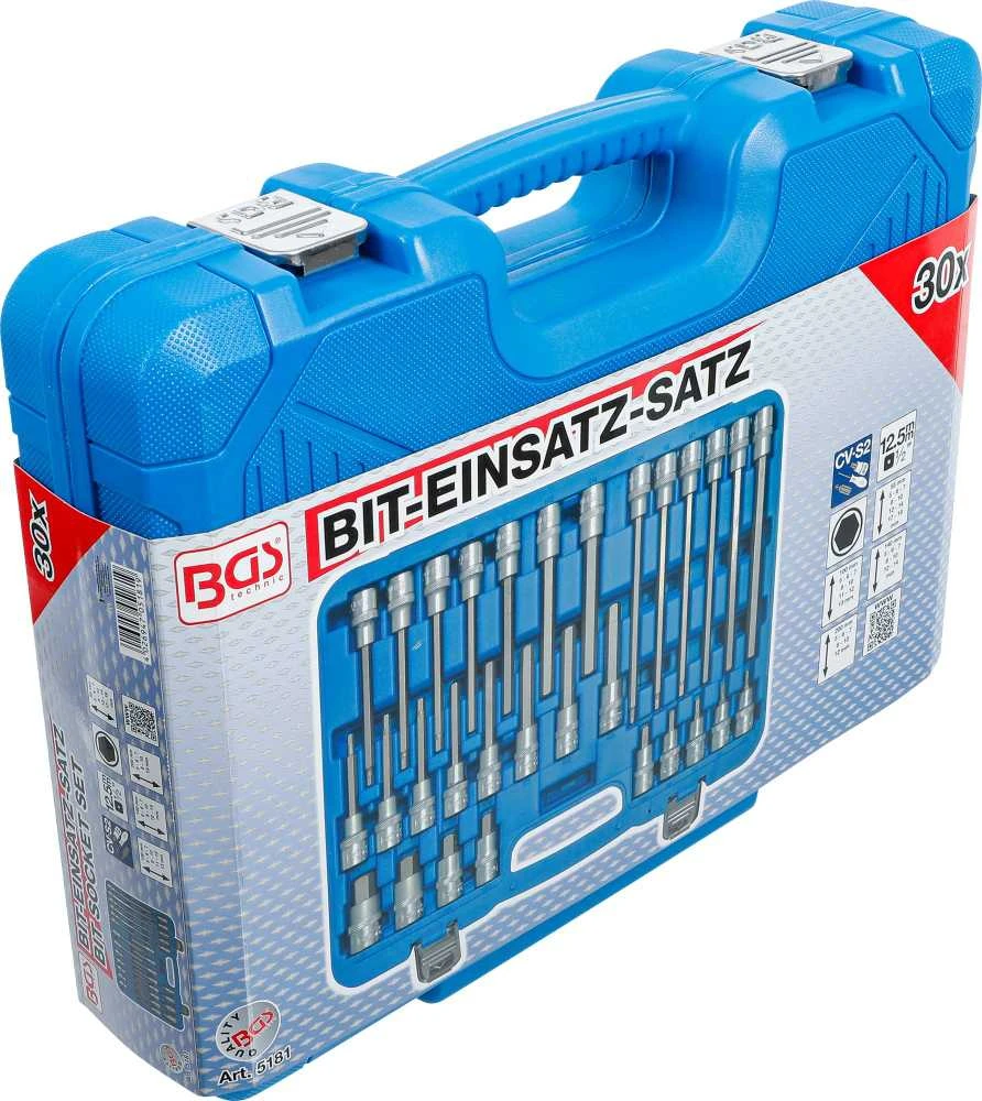 Bgs Technic Įpresuotų HEX antgalių rinkinys 1/2" 5–19 mm 30 vnt. (5181)