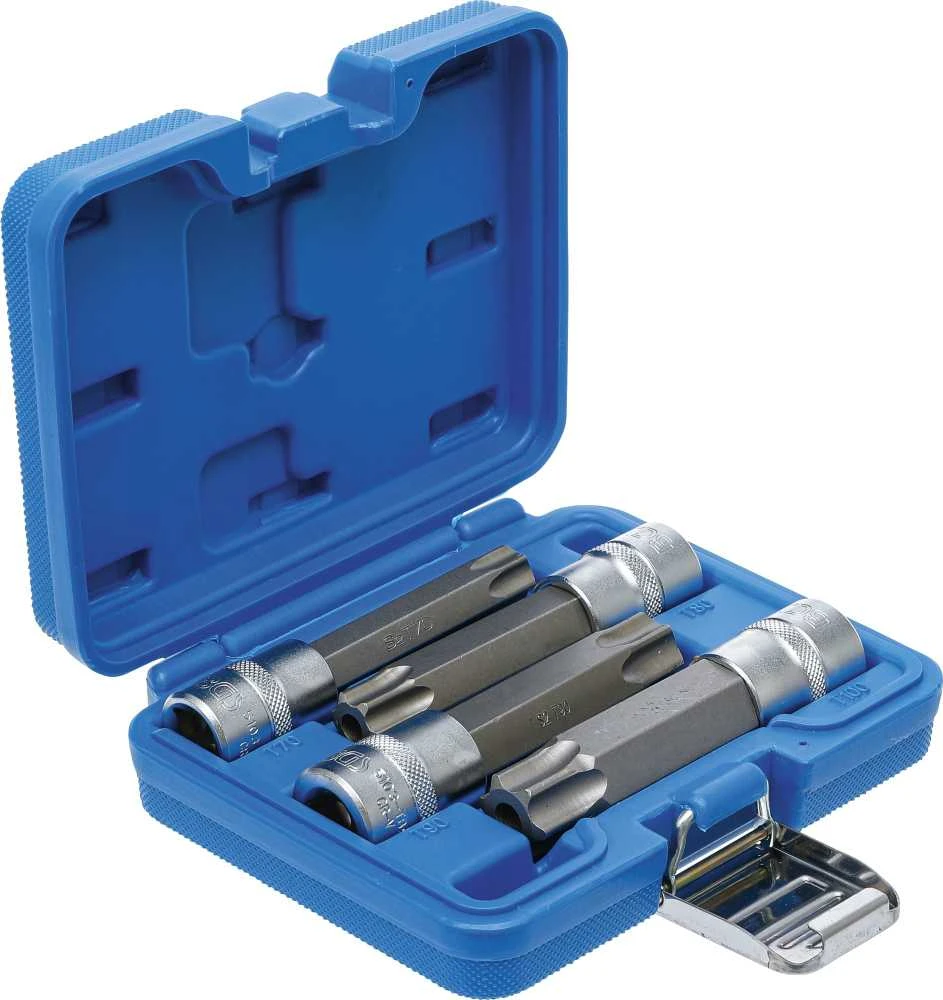 Bgs Technic Įpresuotų antgalių rinkinys | 12,5 mm (1/2") | MAXI, T-Star su skyle (Torx) | 4 vnt. (5103)