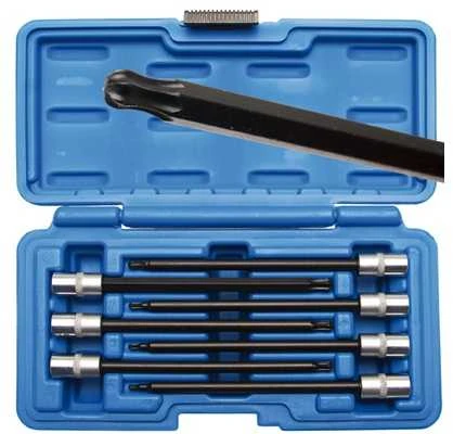Bgs Technic Įpresuotų antgalių rinkinys | 6.3 mm (1/4") | T-Star (Torx) su šarnyriniu antgaliu | 7 vnt. (8618)