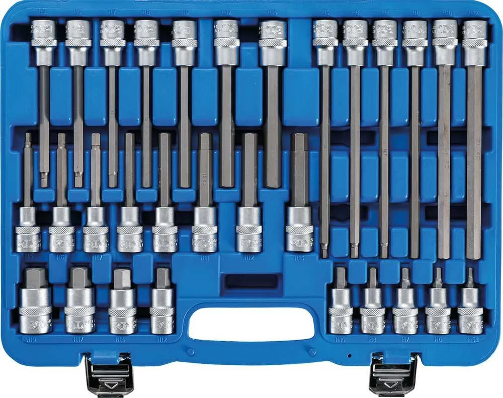 Bgs Technic Įpresuotų HEX antgalių rinkinys 1/2" 5–19 mm 30 vnt. (5181)