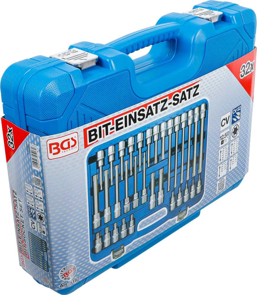 Bgs Technic Įpresuotų antgalių rinkinys | 12,5 mm (1/2") | T-star (Torx) | 32 vnt. (5182)