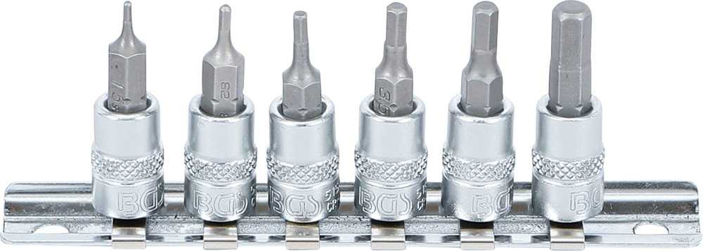 Bgs Technic Įpresuotų antgalių rinkinys | 6.3 mm (1/4") | Hex šešiakampis 1,5 - 6 mm | 6 vnt. (5151)