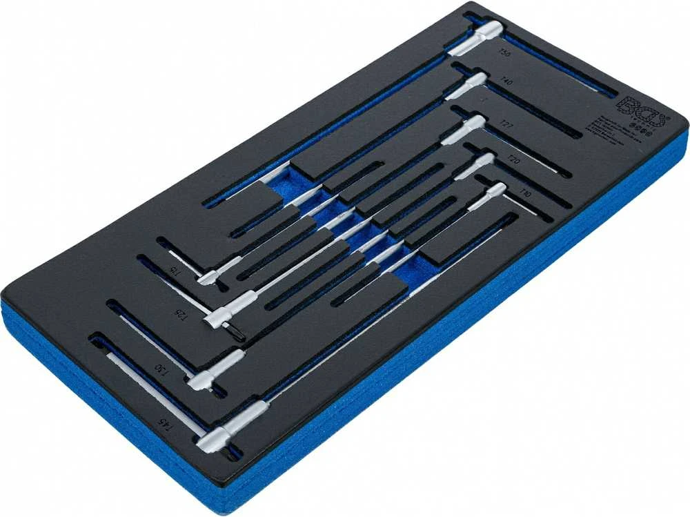 Bgs Technic Įrankių dėklas 1/3: Atsuktuvų rinkinys su slankiojančia T formos rankena | T-Star (Torx) | T10 - T50 | 9 vnt. (6090)