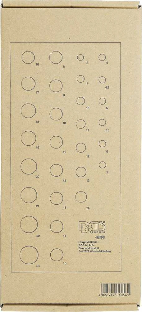 Bgs Technic Įrankių dėklas 1/3: galvutės 12 kampų | 6.3 mm (1/4") ir 12.5 mm (1/2") | 29 vnt. (4056)