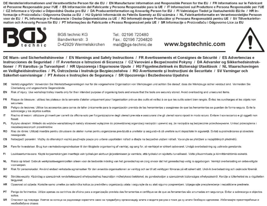 Bgs Technic Galvučių ir antgalių rinkinys įrankių vežimėliui | 1/2″ ir 3/4″ | 64 vnt. (4799)