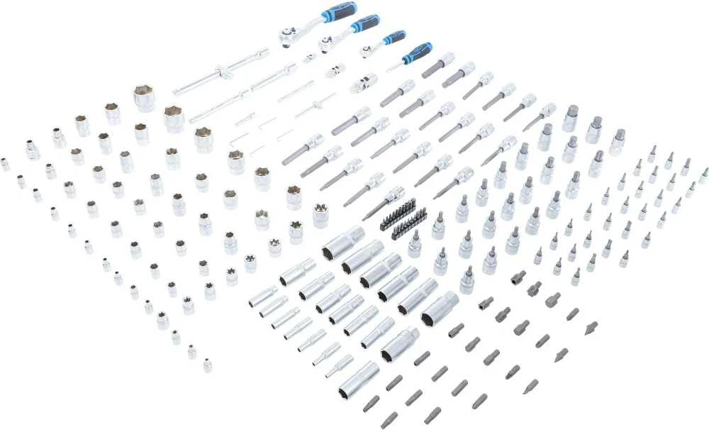 Bgs Technic Įrankių dėklas XL: Galvučių rinkinys | 6.3 mm (1/4") / 10 mm (3/8") / 12,5 mm (1/2") | 216 vnt. (74434)