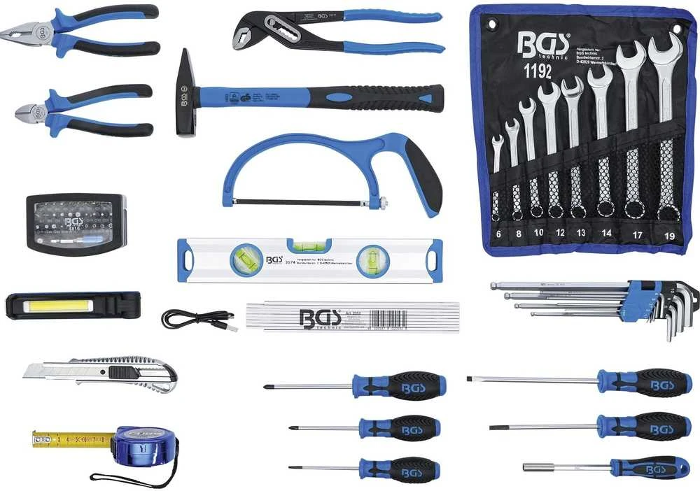 Bgs Technic Įrankių dėžė su įrankių rinkiniu BGS | 66 vnt. | 395 × 290 × 125 mm (70224)