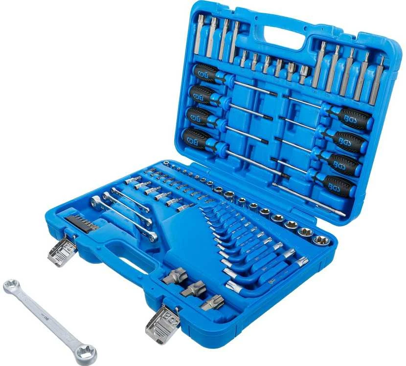 Grąžtas Bgs Technic Įrankių rinkinys | 6.3 mm (1/4 ") + 12.5 mm (1/2") | E-Type / T-Star (Torx) | 84 vnt. (7849)