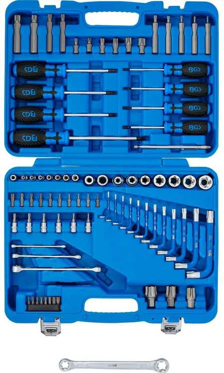 Grąžtas Bgs Technic Įrankių rinkinys | 6.3 mm (1/4 ") + 12.5 mm (1/2") | E-Type / T-Star (Torx) | 84 vnt. (7849)