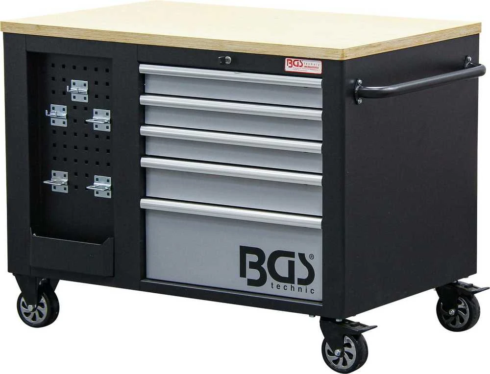Bgs Technic Įrankių vežimėlis | 2x 5 stalčiai | 1 spintelė | tuščia (4199)