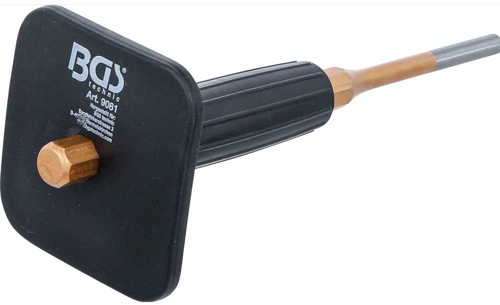 Bgs Technic Iškalėjas su gumine rankena – CrV, grūdintas, lakuotas kotas – Ø8 × 225 mm (9081)