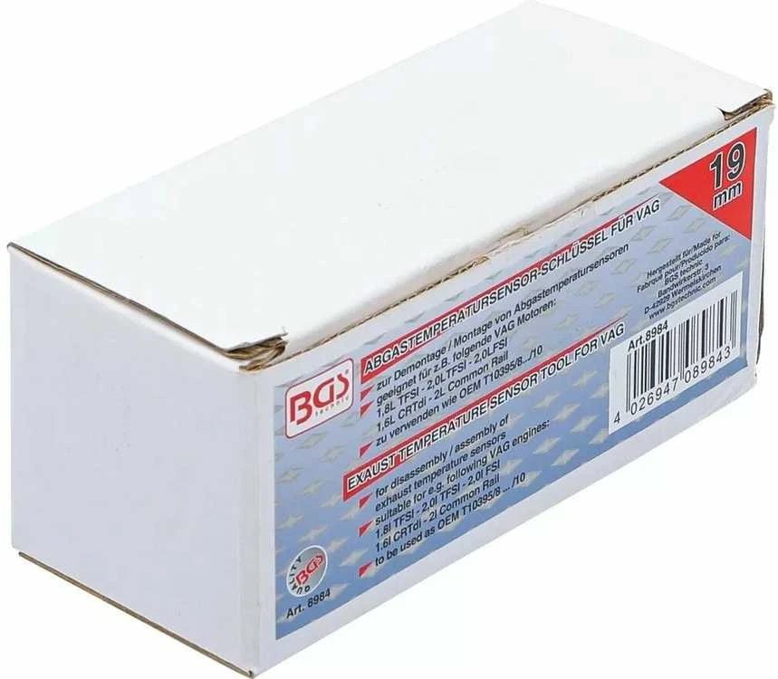 Bgs Technic Išmetamųjų dujų temperatūros jutiklio specialus raktas | 16 mm | VAG | 3 vnt. (8984)