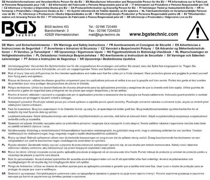 Bgs Technic Išmušėjas bukas – cilindrinis, grūdintas – Ø7 × 150 mm, CrV, lakuotas kotas (1651-7)