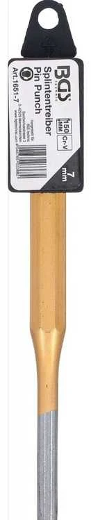 Bgs Technic Išmušėjas bukas – cilindrinis, grūdintas – Ø7 × 150 mm, CrV, lakuotas kotas (1651-7)