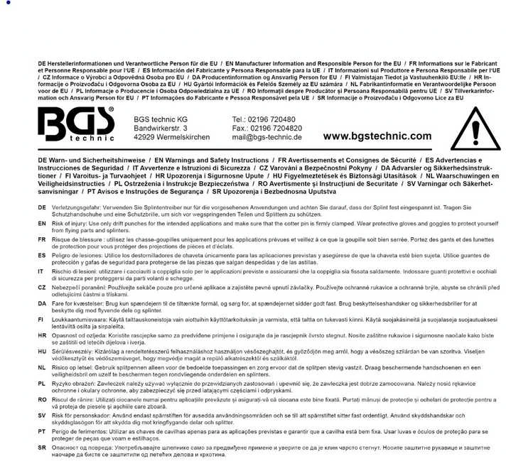 Bgs Technic Išmušėjas bukas – cilindrinis, grūdintas – Ø6 × 150 mm, CrV, lakuotas kotas (1651-6)