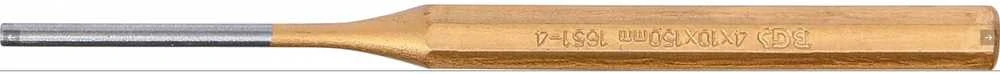 Bgs Technic Išmušėjas bukas – cilindrinis, grūdintas – Ø4 × 150 mm, CrV, lakuotas kotas (1651-4)