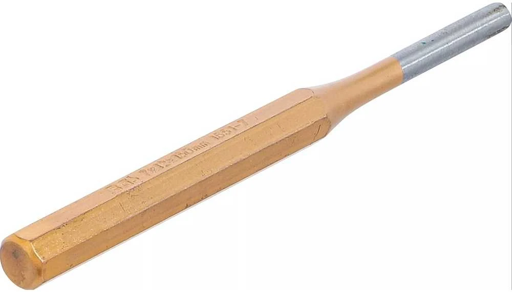 Bgs Technic Išmušėjas bukas – cilindrinis, grūdintas – Ø7 × 150 mm, CrV, lakuotas kotas (1651-7)