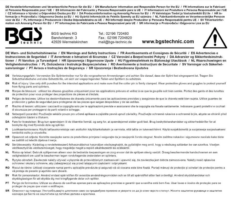 Bgs Technic Išmušėjas bukas | neslidi ergonomiška rankena | 180 mm | 3 mm (74591-3)