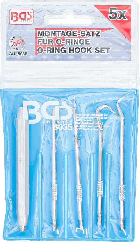 Bgs Technic Kabliukai / krapštukai | su magnetu | 5 vnt. (8035)
