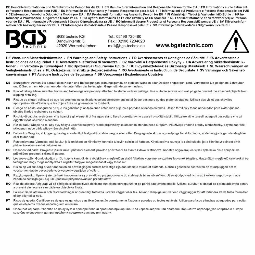 Bgs Technic Kabliukų rinkinys | S formos | 100 mm | 5 vnt. (88325)