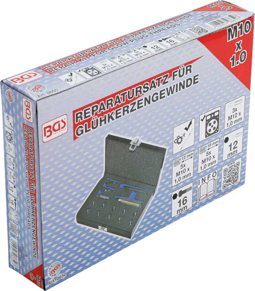 Bgs Technic Kaitinimo žvakės sriegio remonto komplektas | M10 x 1.0 (8650)