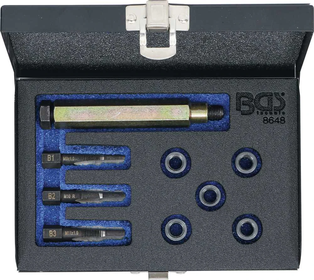Bgs Technic Kaitinimo žvakės sriegio taisymo komplektas | M9 x 1.0 (8648)