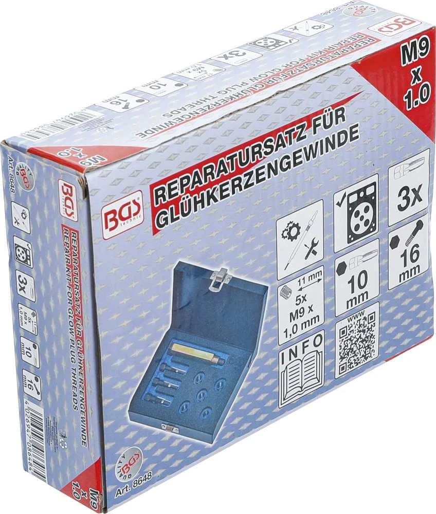 Bgs Technic Kaitinimo žvakės sriegio taisymo komplektas | M9 x 1.0 (8648)