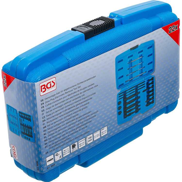 Bgs Technic Kaitinimo žvakių elektrodų šalinimo įrankių rinkinys | M8 / M10 (8698)