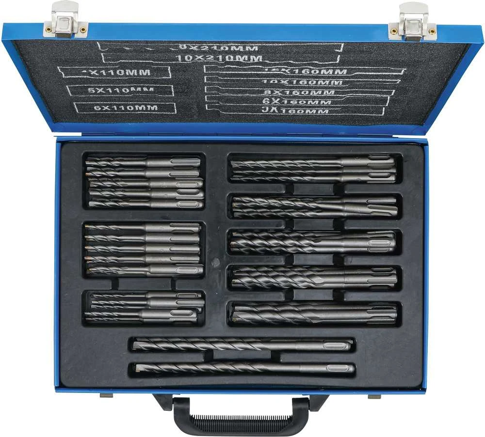 Grąžtas Bgs Technic Kalamų grąžtų rinkinys | SDS PLUS | karbido antgalis | 4 - 12 mm | 56 vnt. (7894)